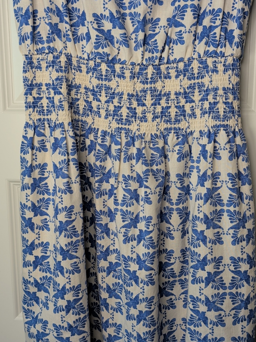 Universal Threads Blue Floral Sleeveless Smocked Waist Dress - Picture 5 of 9